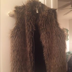Faux fur vest